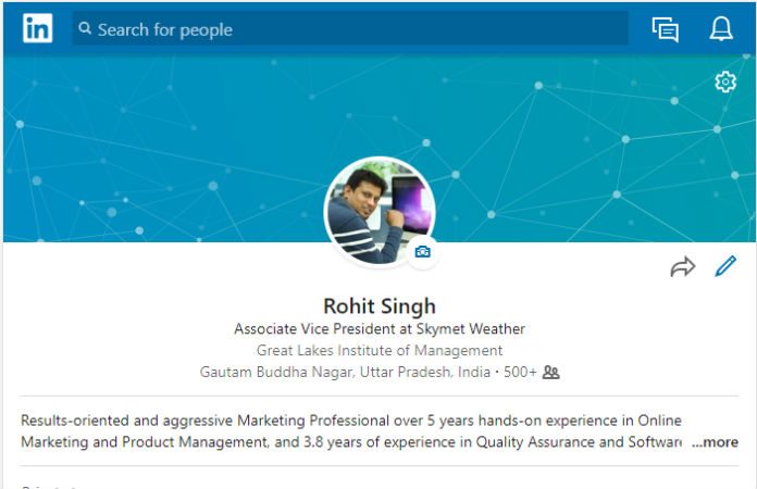 LinkedIn account