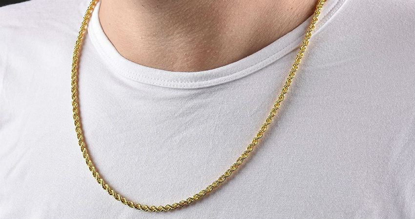 Sale > men's jewelry gold necklaces > in stock