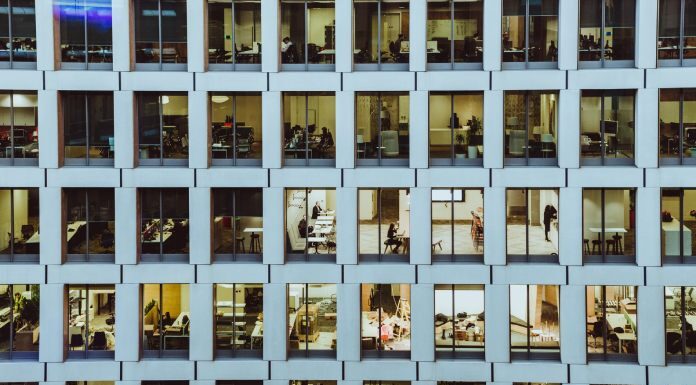 office building has been damaged